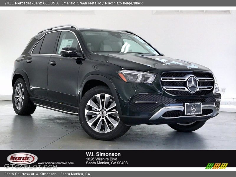 Emerald Green Metallic / Macchiato Beige/Black 2021 Mercedes-Benz GLE 350