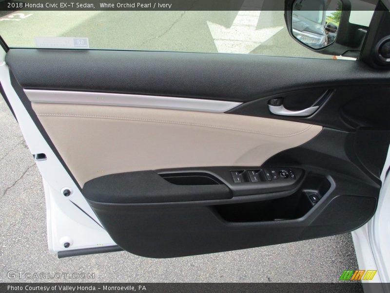 White Orchid Pearl / Ivory 2018 Honda Civic EX-T Sedan