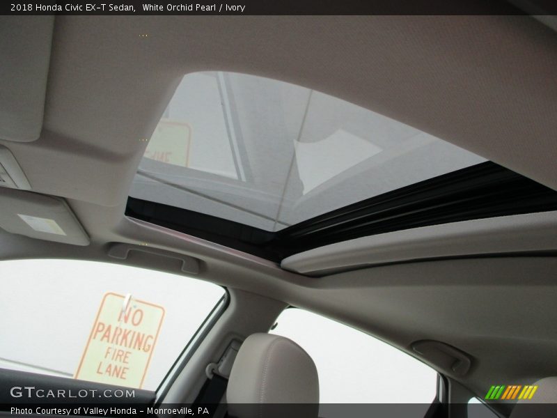 White Orchid Pearl / Ivory 2018 Honda Civic EX-T Sedan
