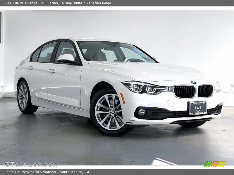 Alpine White / Venetian Beige 2018 BMW 3 Series 320i Sedan