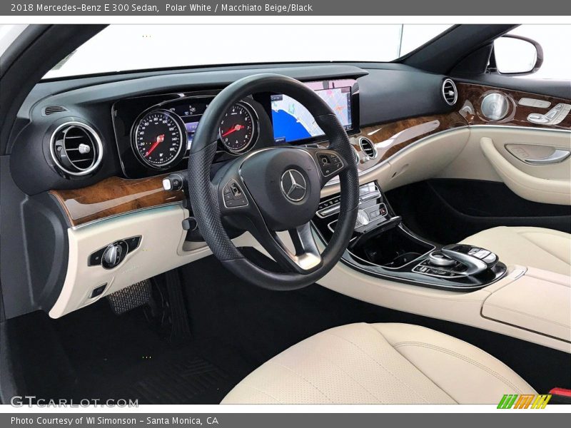 Polar White / Macchiato Beige/Black 2018 Mercedes-Benz E 300 Sedan