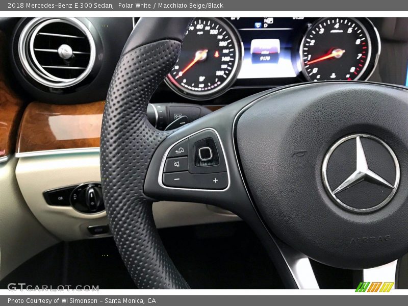 Polar White / Macchiato Beige/Black 2018 Mercedes-Benz E 300 Sedan