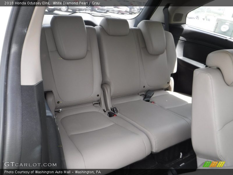 White Diamond Pearl / Gray 2018 Honda Odyssey Elite