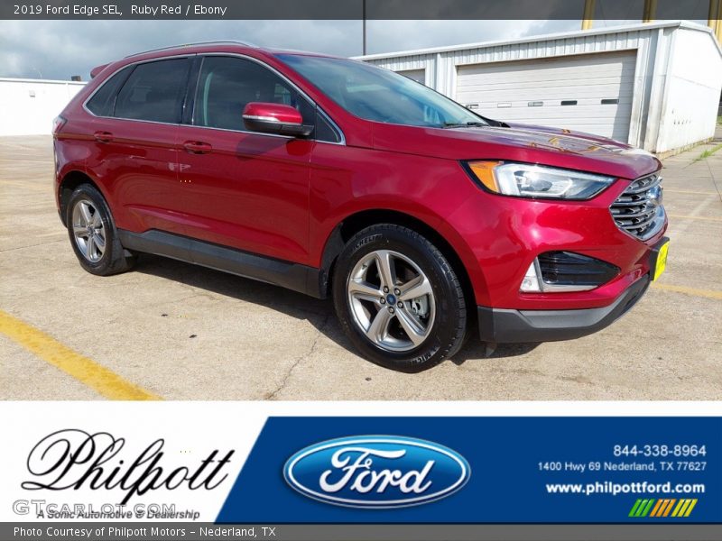 Ruby Red / Ebony 2019 Ford Edge SEL