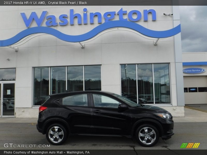 Crystal Black Pearl / Black 2017 Honda HR-V LX AWD
