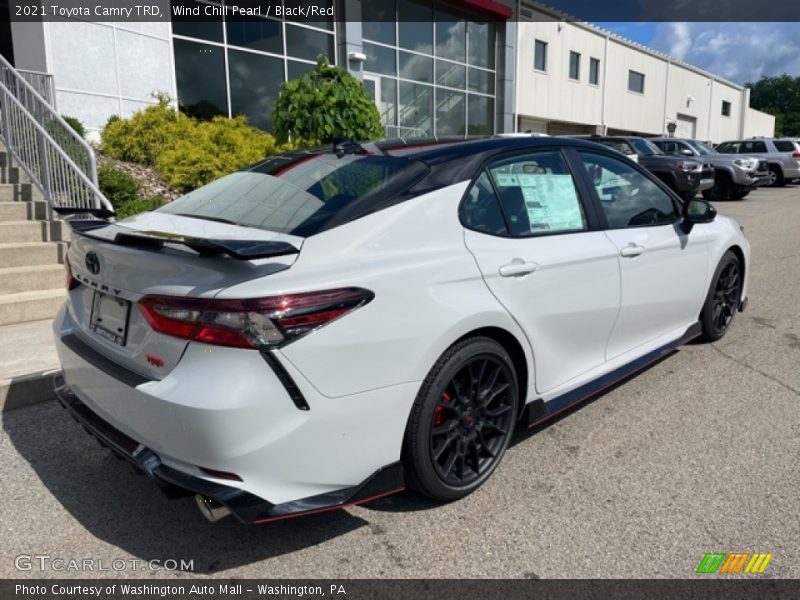 Wind Chill Pearl / Black/Red 2021 Toyota Camry TRD