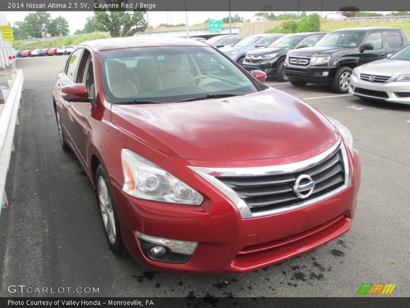 Cayenne Red / Beige 2014 Nissan Altima 2.5 SV