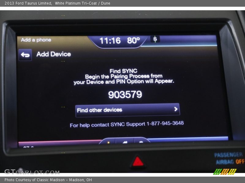 White Platinum Tri-Coat / Dune 2013 Ford Taurus Limited