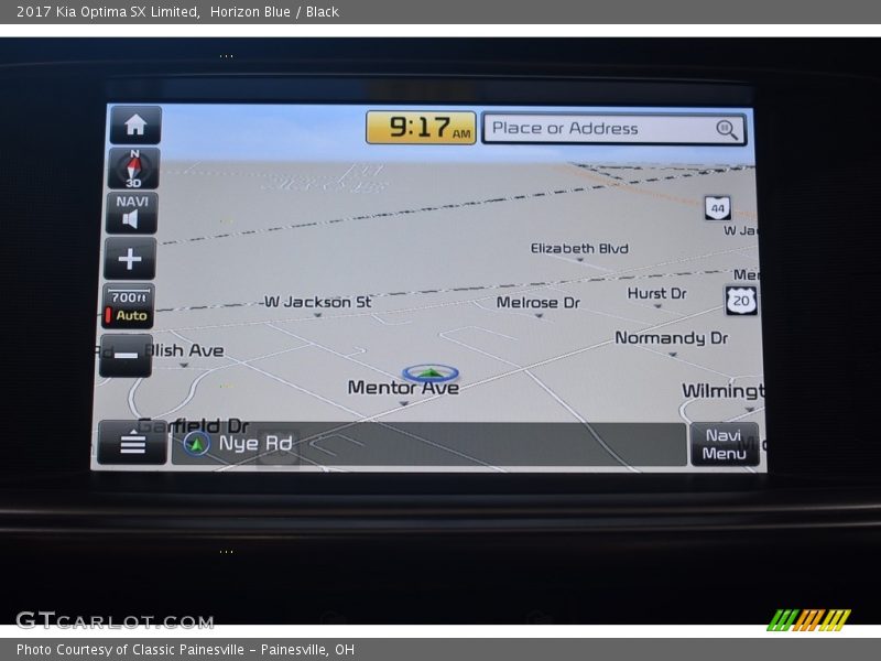 Navigation of 2017 Optima SX Limited
