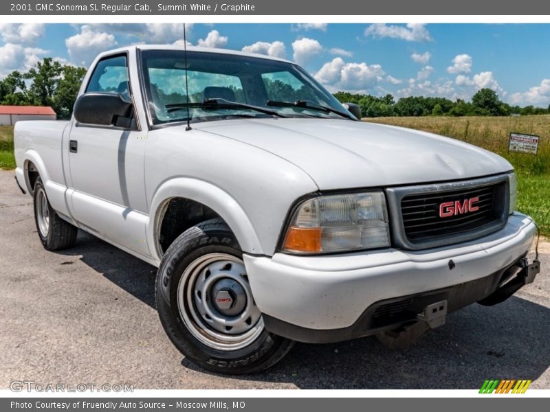 Front 3/4 View of 2001 Sonoma SL Regular Cab