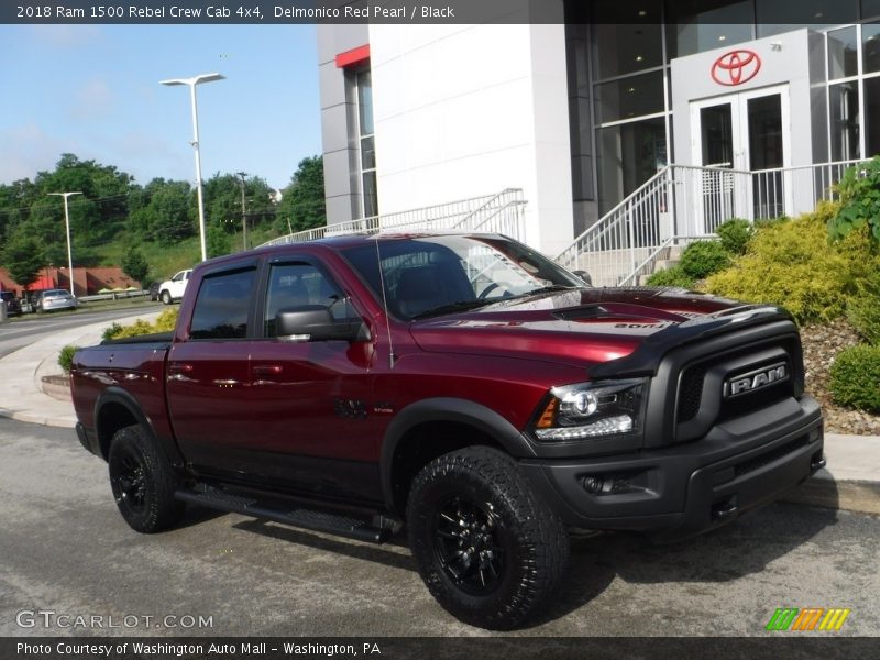 Delmonico Red Pearl / Black 2018 Ram 1500 Rebel Crew Cab 4x4