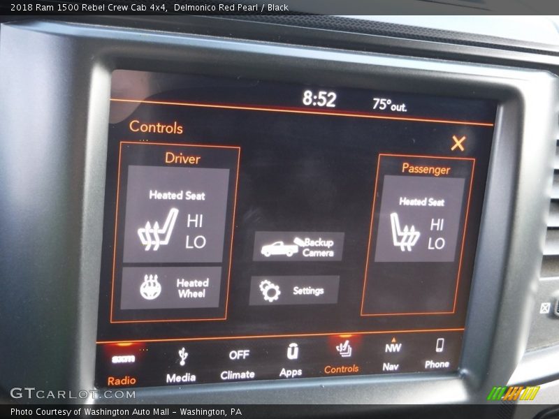 Delmonico Red Pearl / Black 2018 Ram 1500 Rebel Crew Cab 4x4
