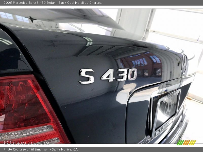 Black Opal Metallic / Charcoal 2006 Mercedes-Benz S 430 Sedan