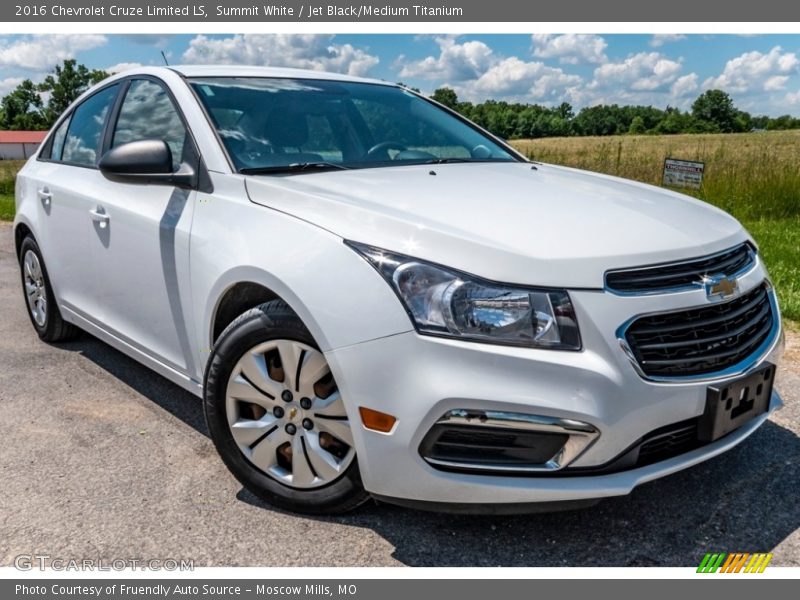 Summit White / Jet Black/Medium Titanium 2016 Chevrolet Cruze Limited LS