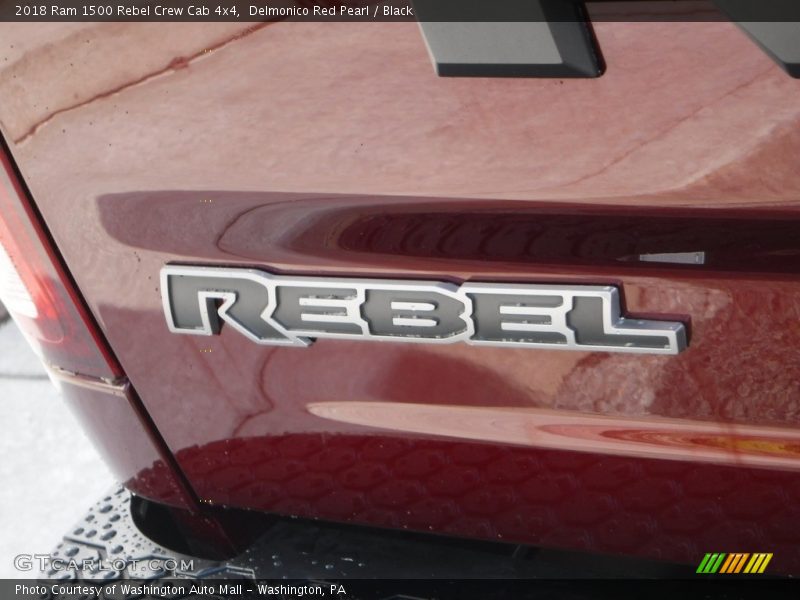 Delmonico Red Pearl / Black 2018 Ram 1500 Rebel Crew Cab 4x4