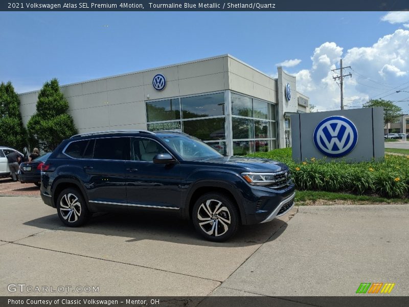 Tourmaline Blue Metallic / Shetland/Quartz 2021 Volkswagen Atlas SEL Premium 4Motion