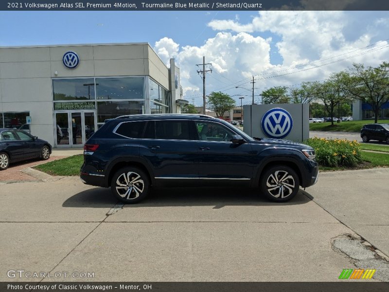 Tourmaline Blue Metallic / Shetland/Quartz 2021 Volkswagen Atlas SEL Premium 4Motion