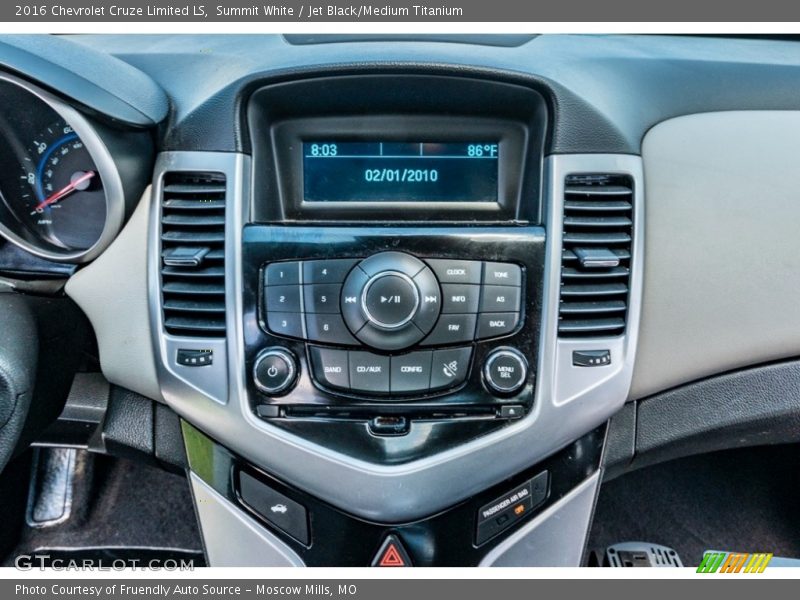 Summit White / Jet Black/Medium Titanium 2016 Chevrolet Cruze Limited LS