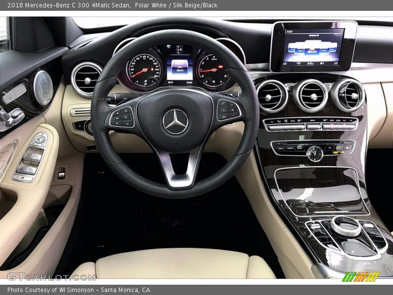 Polar White / Silk Beige/Black 2018 Mercedes-Benz C 300 4Matic Sedan