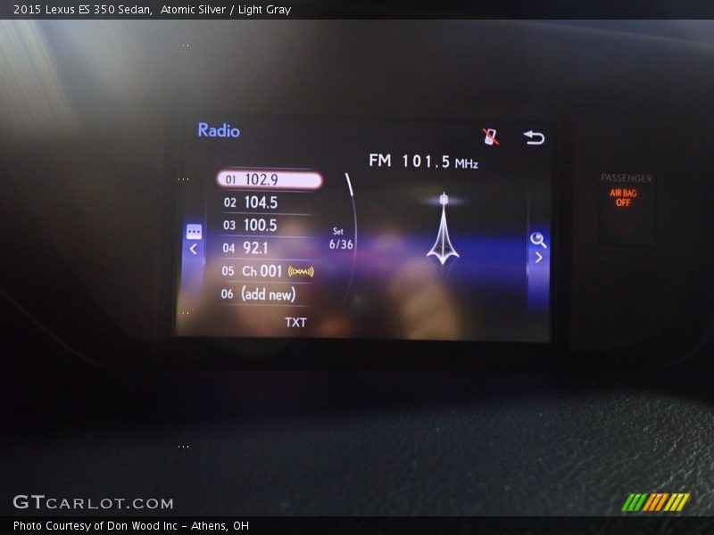 Atomic Silver / Light Gray 2015 Lexus ES 350 Sedan