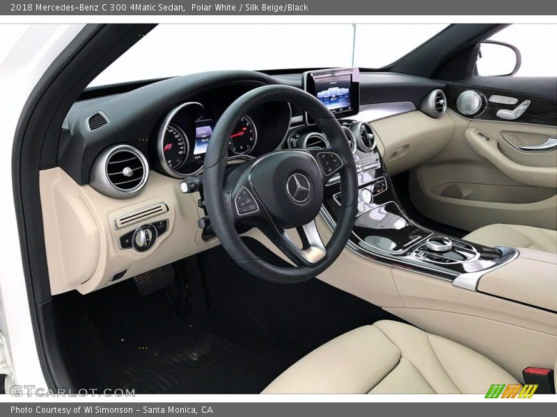 Polar White / Silk Beige/Black 2018 Mercedes-Benz C 300 4Matic Sedan