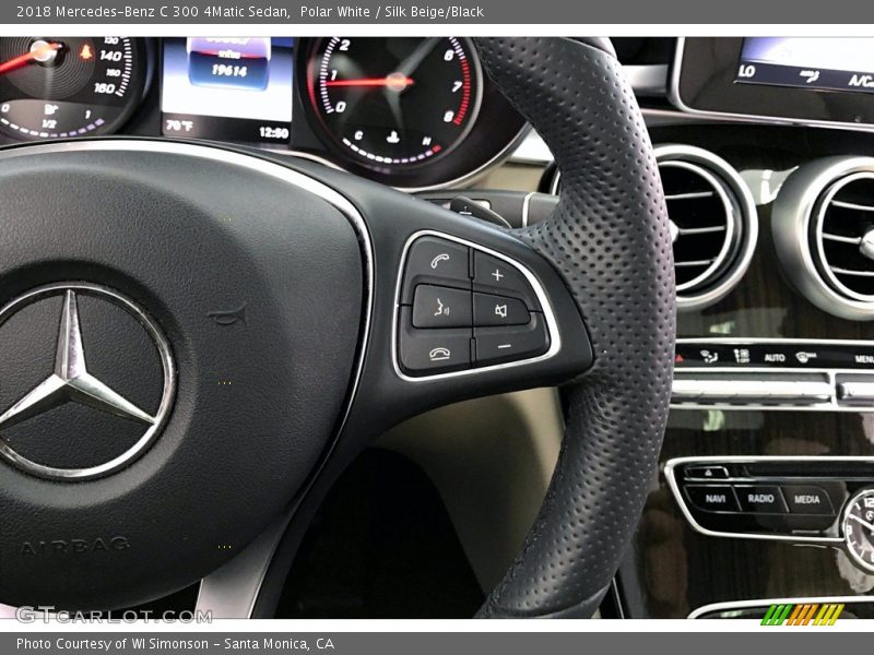 Polar White / Silk Beige/Black 2018 Mercedes-Benz C 300 4Matic Sedan