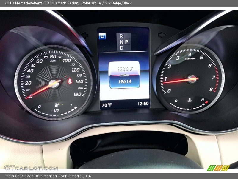 Polar White / Silk Beige/Black 2018 Mercedes-Benz C 300 4Matic Sedan