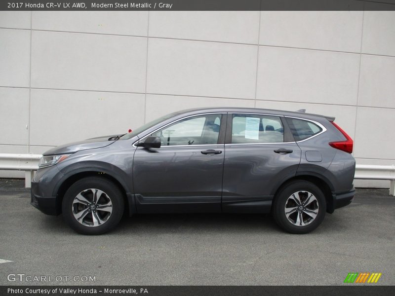 Modern Steel Metallic / Gray 2017 Honda CR-V LX AWD
