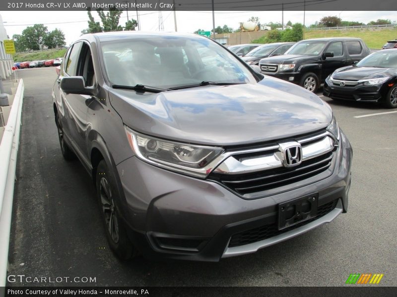 Modern Steel Metallic / Gray 2017 Honda CR-V LX AWD