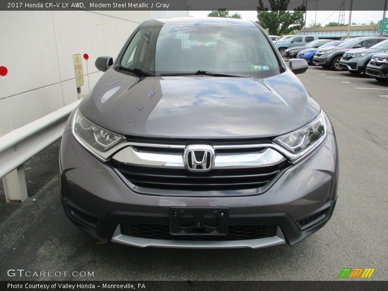 Modern Steel Metallic / Gray 2017 Honda CR-V LX AWD