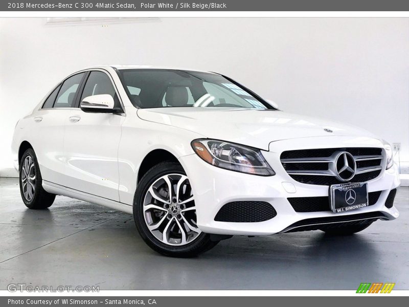 Polar White / Silk Beige/Black 2018 Mercedes-Benz C 300 4Matic Sedan