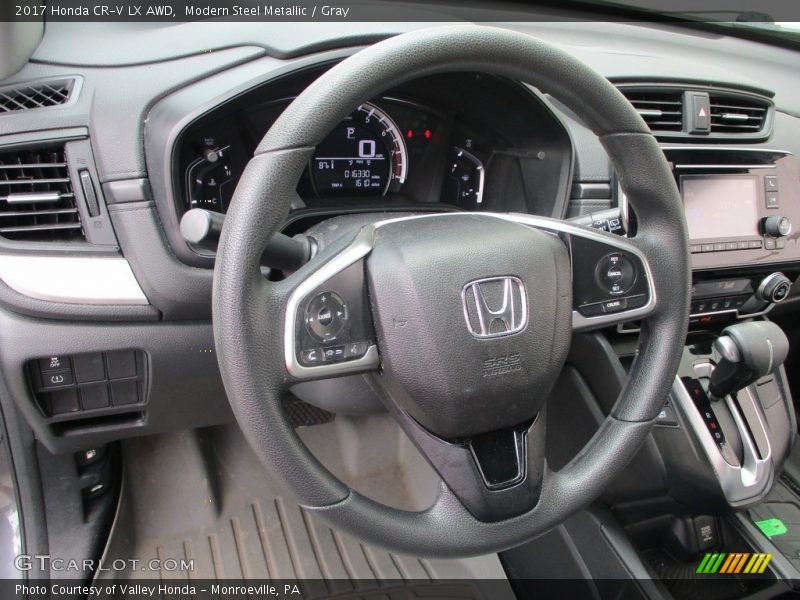 Modern Steel Metallic / Gray 2017 Honda CR-V LX AWD