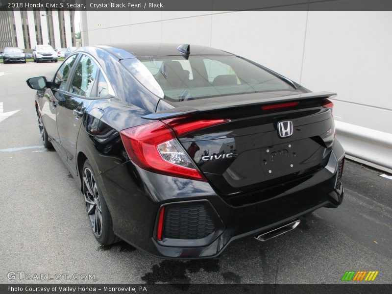 Crystal Black Pearl / Black 2018 Honda Civic Si Sedan