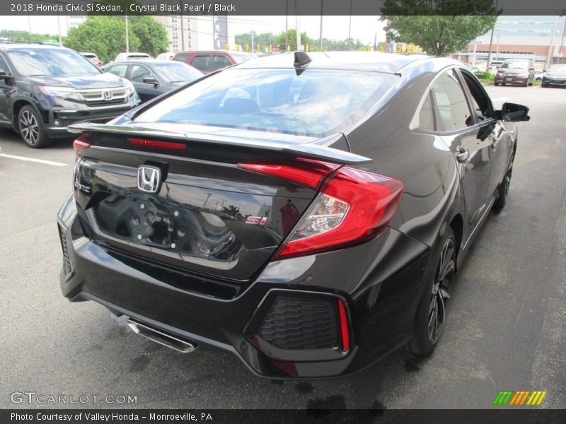 Crystal Black Pearl / Black 2018 Honda Civic Si Sedan