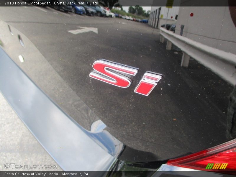Crystal Black Pearl / Black 2018 Honda Civic Si Sedan