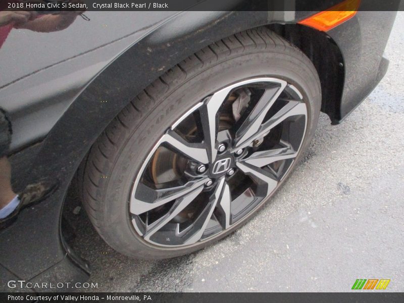 Crystal Black Pearl / Black 2018 Honda Civic Si Sedan