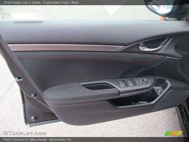 Crystal Black Pearl / Black 2018 Honda Civic Si Sedan
