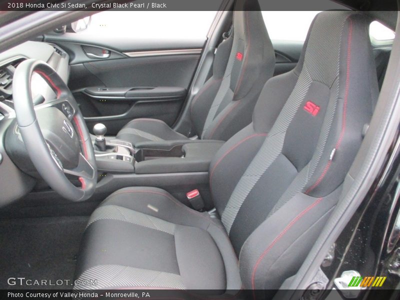 Crystal Black Pearl / Black 2018 Honda Civic Si Sedan