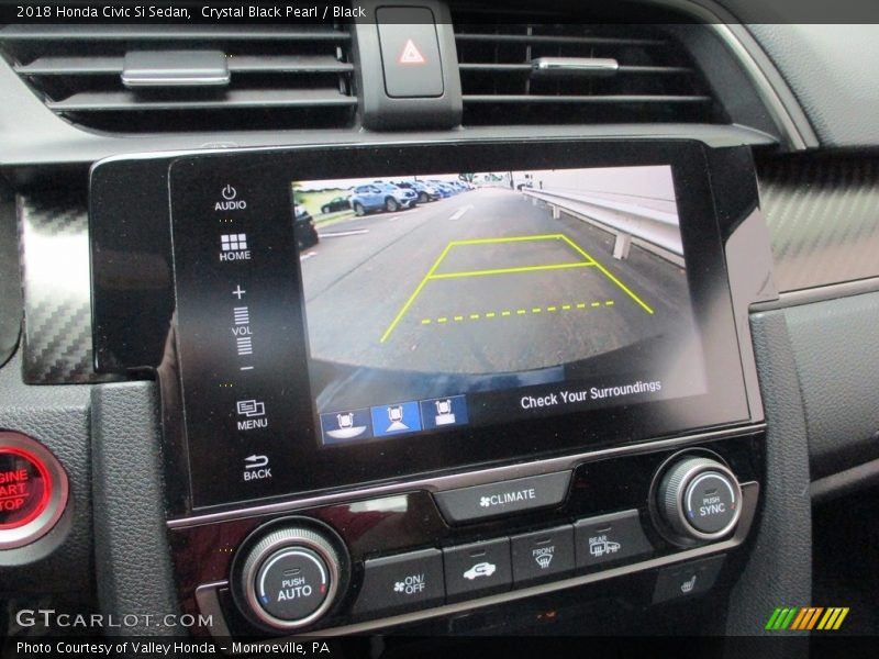 Crystal Black Pearl / Black 2018 Honda Civic Si Sedan