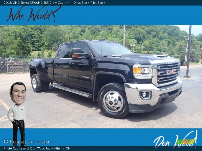 Onyx Black / Jet Black 2018 GMC Sierra 3500HD SLE Crew Cab 4x4