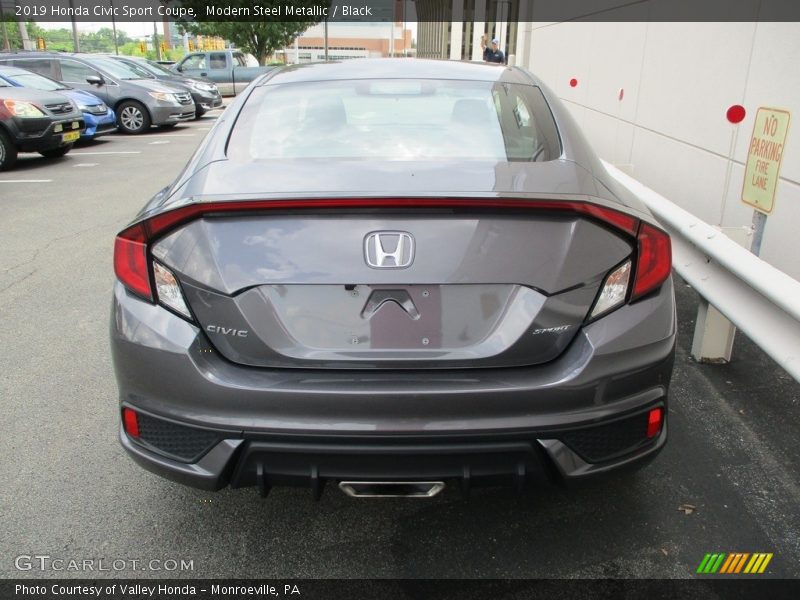 Modern Steel Metallic / Black 2019 Honda Civic Sport Coupe