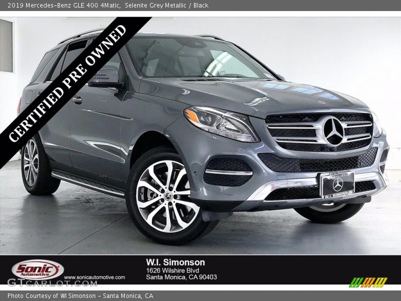 Selenite Grey Metallic / Black 2019 Mercedes-Benz GLE 400 4Matic