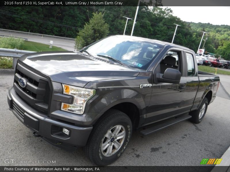 Lithium Gray / Medium Earth Gray 2016 Ford F150 XL SuperCab 4x4