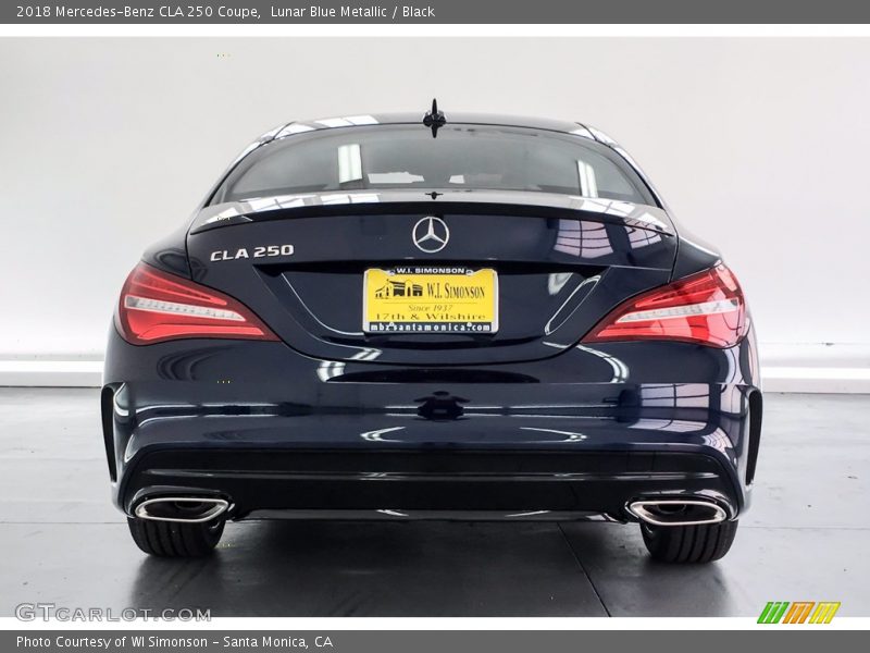 Lunar Blue Metallic / Black 2018 Mercedes-Benz CLA 250 Coupe