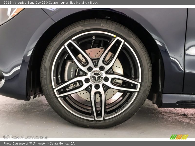 Lunar Blue Metallic / Black 2018 Mercedes-Benz CLA 250 Coupe