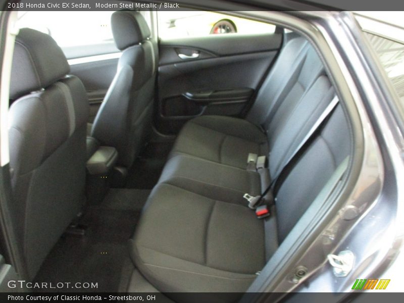 Modern Steel Metallic / Black 2018 Honda Civic EX Sedan