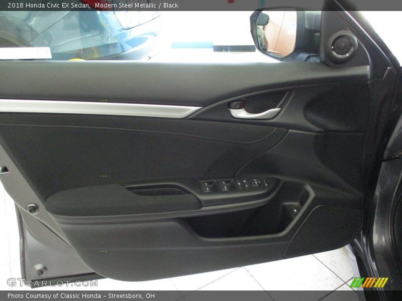 Modern Steel Metallic / Black 2018 Honda Civic EX Sedan