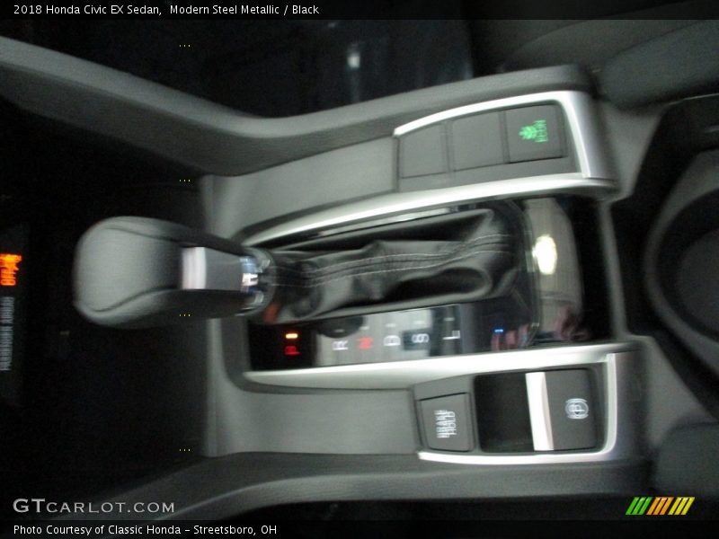 Modern Steel Metallic / Black 2018 Honda Civic EX Sedan