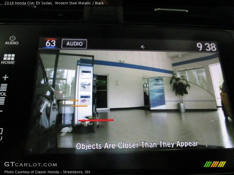 Modern Steel Metallic / Black 2018 Honda Civic EX Sedan