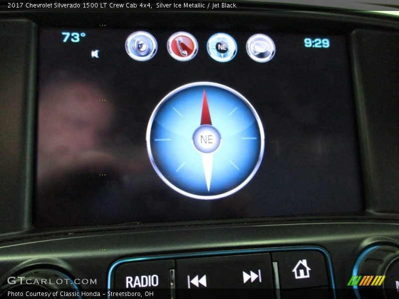 Silver Ice Metallic / Jet Black 2017 Chevrolet Silverado 1500 LT Crew Cab 4x4